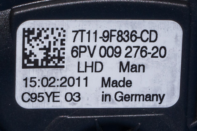Pedal gass til Ford Transit Connect 2009-2013 (Type I, Fase 2) (HELLA|6PV 009 276-20|7T11-9F836-CD|)