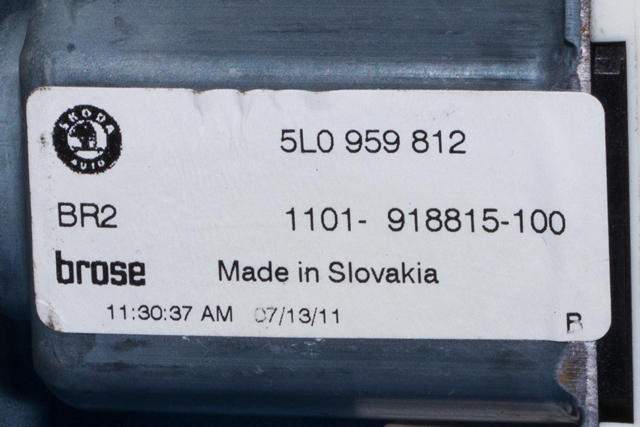 Ruteheis høyre bak til Škoda Yeti 2009-2013 (Fase 1) (VAG|5L0 959 812|)