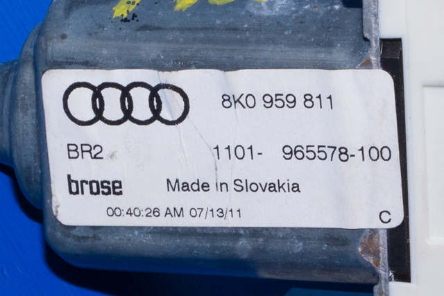 Ruteheis, kun motor, venstre foran til Škoda Yeti 2009-2013 (Fase 1) (VAG|8K0 959 811|)