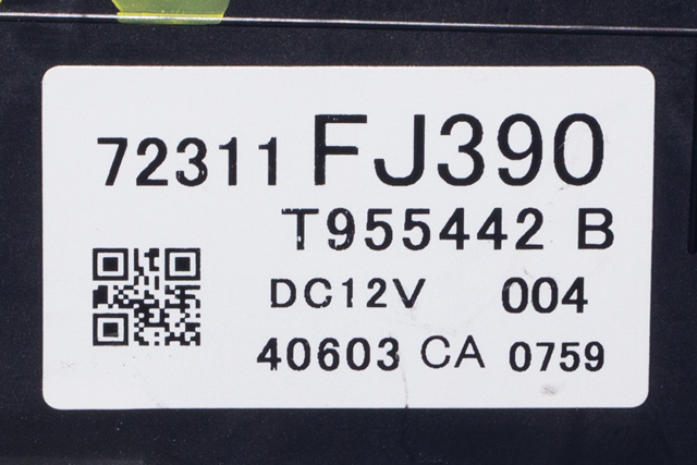 Varmeapparat betjening til Subaru XV 2012-2017 (Type I)  (SUBARU|72311-FJ390|)