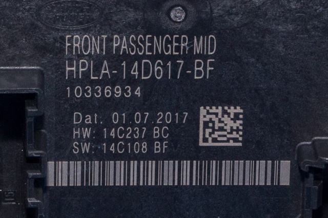 Styreenhet dør høyre foran til Land Rover Discovery 2017-->> (Type V)  (LAND ROVER|HPLA-14D617-BF|)