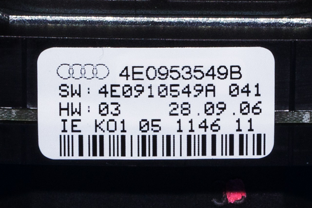 Bryter combi til Audi A8 2003-2010 (Type II)  (VAG|4E0 953 549 B|)