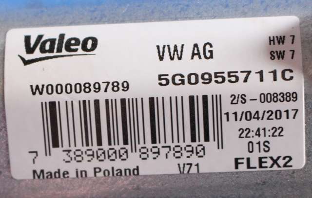Viskermotor bakrute til VW Passat 2015-2019 (Fase 1) (B8) (B8) (VAG|5G0 955 711 C|)