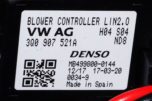 Varmeapparat motor til VW Passat 2015-2019 (Fase 1) (B8) (B8) (VAG|3Q1 819 021 D|)