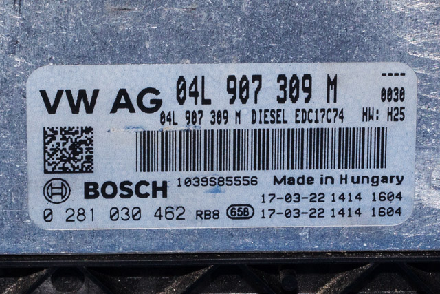 Styreenhet motor til VW Passat 2015-2019 (Fase 1) (B8) (B8) (BOSCH|0 281 030 462|04L 907 309 M|)