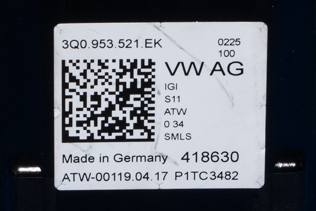 Bryter combi til VW Passat 2015-2019 (Fase 1) (B8) (B8) (VAG|3Q0 953 521 EK|)