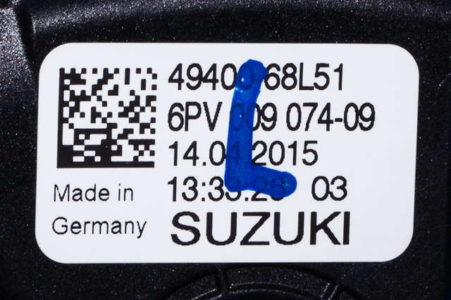 Pedal gass til Suzuki Vitara 2015-->> (Type IV) (HELLA|6PV 009 074-09|49400-68L51|)