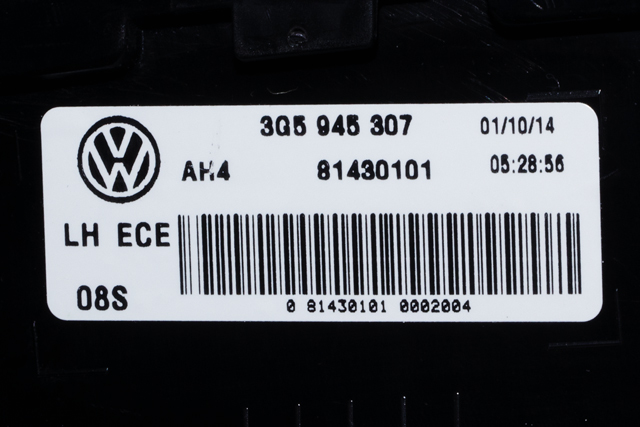 Baklykt venstre indre til VW Passat 2015-2019 (Fase 1) (B8) (B8) (VAG|3G5 945 307|)