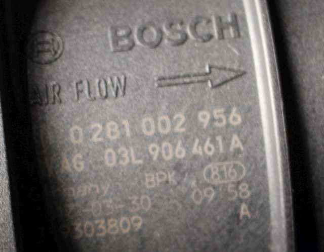 Luftmengde/luftmassemåler til VW Passat 2015-2019 (Fase 1) (B8) (B8) (BOSCH|0 281 002 956|03L 906 461 A|)