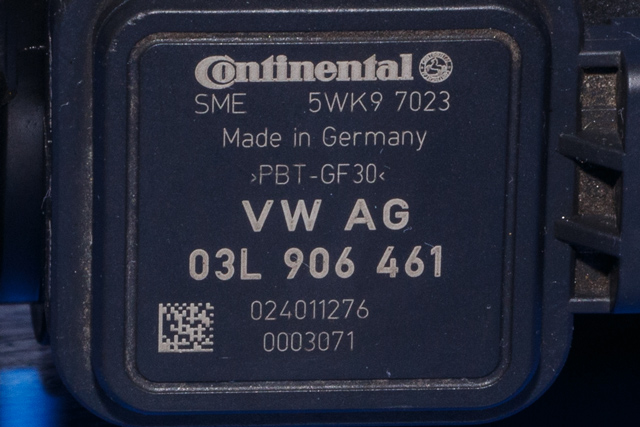 Luftmengde/luftmassemåler til VW Golf, Plus/Cross 2009-2013 (Fase 2)  (VAG|03L 906 461|)