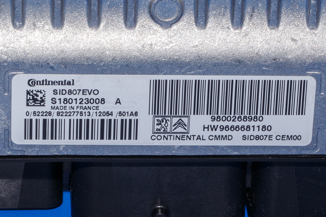 Styreenhet motor til Citroën C5 2008-2017 (Type II)  (CONTINENT|S180123008 A|98 002689 80|)