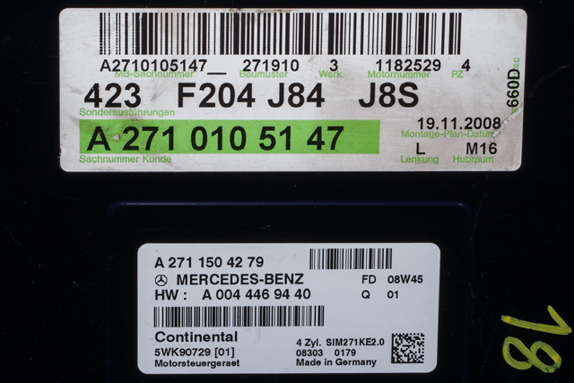 Styreenhet motor til Mercedes C-Klasse 2007-2011 (Fase 1) (W204) (W204) (MERCEDES|A 271 150 42 79|)
