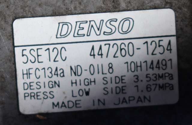 Aircondition kompressor til Toyota RAV4 2006-2009 (Type III, Fase 1)  (DENSO|447260-1254|)