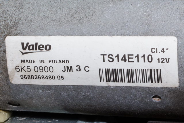 Starter diesel til Citroën Berlingo 2015-2019 (Type II, Fase 2)  (VALEO|TS14E110|96 882684 80|)