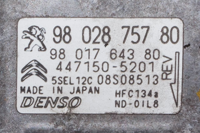 Aircondition kompressor til Citroën Berlingo 2015-2019 (Type II, Fase 2)  (DENSO|447150-5201|98 028757 80|)