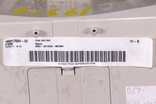 Taklyspanel til Ford Focus 2011-2014 (Type III, Fase 1) (FORD|BM51-A519D56-AB|)