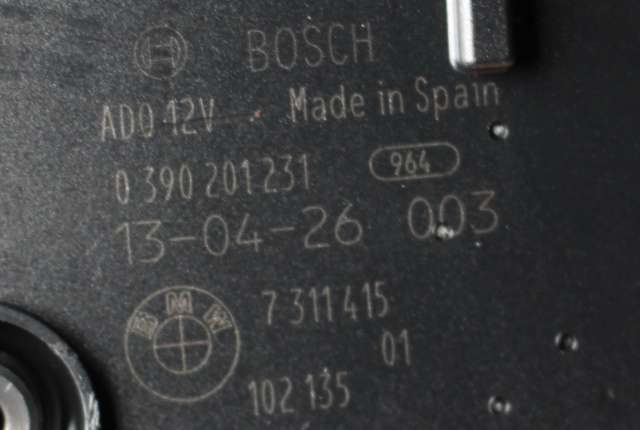 Viskermotor bakrute til BMW 5-Serie 2010-2017 (F10/F11) (F10/F11) (BOSCH|0 390 201 231|7 311 415|)