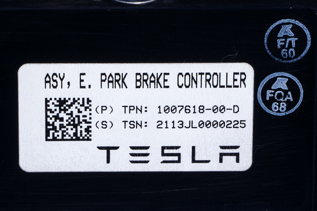 Styreenhet elektrisk parkbrems (EPB - Electric Parking Brake) til Tesla Model S 2013-2016 (Fase 1)  (TESLA|1007618-00-D|)