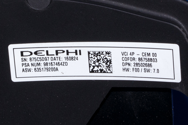 Bryter diverse til Citroën C4, Picasso 2013-2018 (Type II)  (CITROEN|98 167464 ZD|)