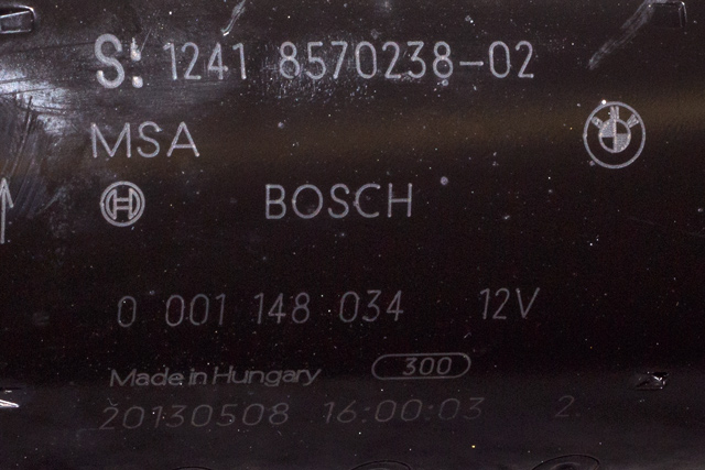 Starter diesel til BMW 5-Serie 2010-2017 (F10/F11) (F10/F11) (BOSCH|0 001 148 034|12.41-8 570 238|)