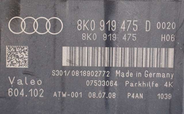 Styreenhet parkering til Audi A4 2007-2014 (Type IV) (B8) (B8) (VAG|8K0 919 475 D|)