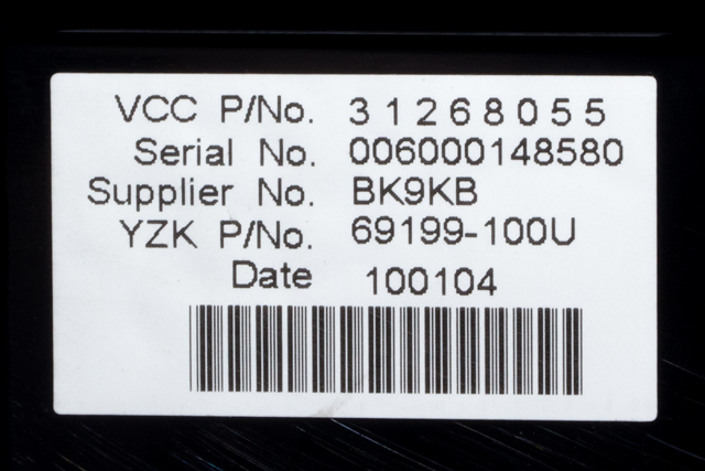 Instrument kjørecomputer til Volvo V50 2007-2012 (Fase 2)  (YAZAKI|69199-100U|31268055|)