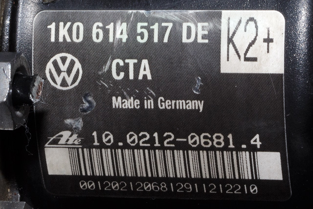 ABS sentral til VW Caddy 2010-2015 (Type III, Fase 2)  (VAG|1K0 614 517 DE|1K0 907 379 BJ|)