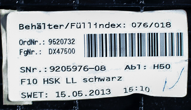 Hanskerom til BMW 5-Serie 2010-2017 (F10/F11) (F10/F11)