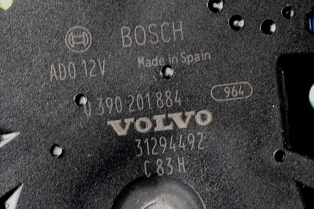 Viskermotor bakrute til Volvo V60/V60 CC 2013-2018 (Type I, Fase 2) (BOSCH|0 390 201 884|31294492|)
