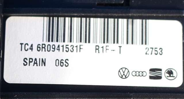 Bryter lys til VW E-Up 2013-2019 (VAG|6R0 941 531 F|)