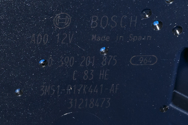 Viskermotor bakrute til Volvo V50 2007-2012 (Fase 2) (BOSCH|0 390 201 875|31218473|)