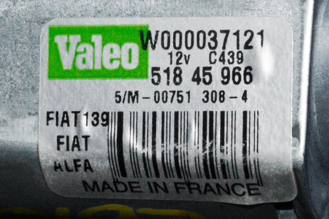 Viskermotor bakrute til Fiat Panda 2013-->> (Type III) (VALEO|W000037121|51845966|)