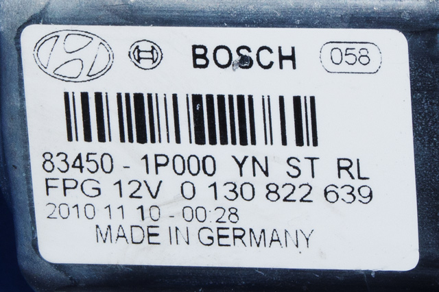 Ruteheis venstre bak til Hyundai Ix20 2010-2017  (HYUNDAI|83450-1P000|)