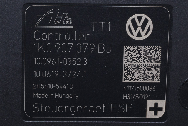 ABS sentral til VW Golf, Plus/Cross 2009-2013 (Fase 2)  (VAG|1K0 614 517 DE|1K0 907 379 BJ|)