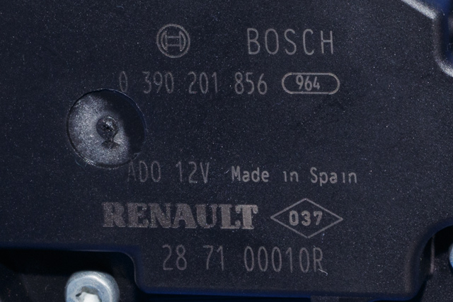 Viskermotor bakrute til Renault Scenic 2009-2016 (Type III) (BOSCH|0 390 201 856|2871 00010R|)