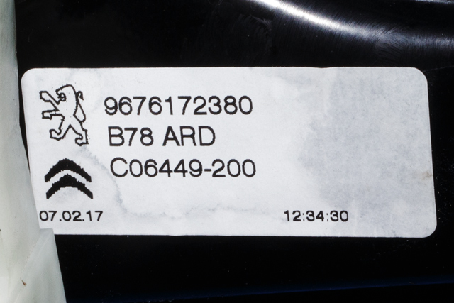 Ruteheis høyre bak til Citroën C4, Picasso 2013-2018 (Type II)  (CITROEN|96 752881 80|)