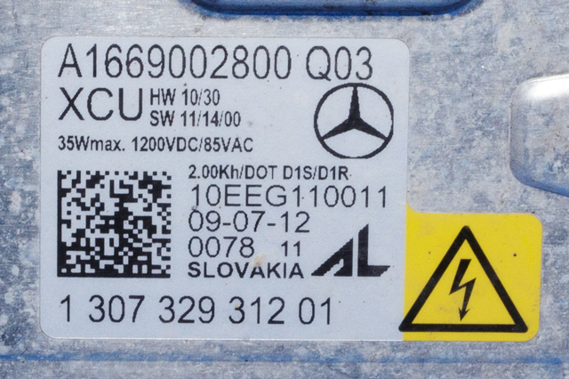 Styreenhet xenon/ballast til Mercedes GLK 2008-2015 (X204) (X204) (MERCEDES|A 166 900 28 00|)