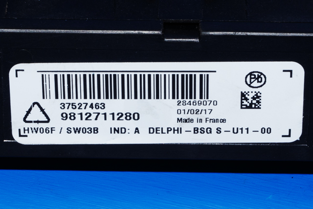 Styreenhet diverse til Citroën C4, Picasso 2013-2018 (Type II) (CITREON|98 127112 80|)