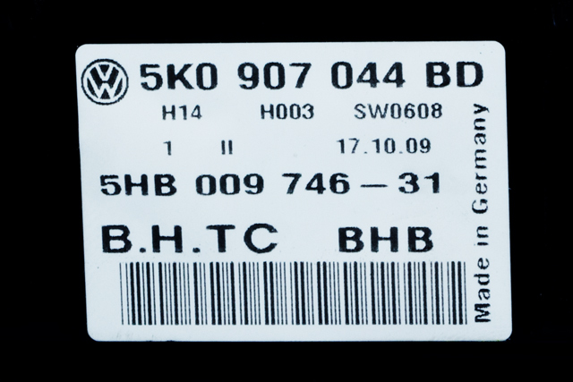 Varmeapparat betjening til VW Golf VI 2008-2012  (HELLA|5HB 009 746-31|5K0 907 044 BD|)