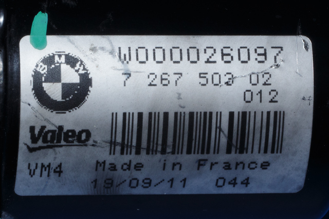 Viskermotor frontrute komplett m/overføring til BMW 1-Serie 2011-2015 (Fase 1) (F20/F21) (F20/F21) (BMW|7 267 503|)