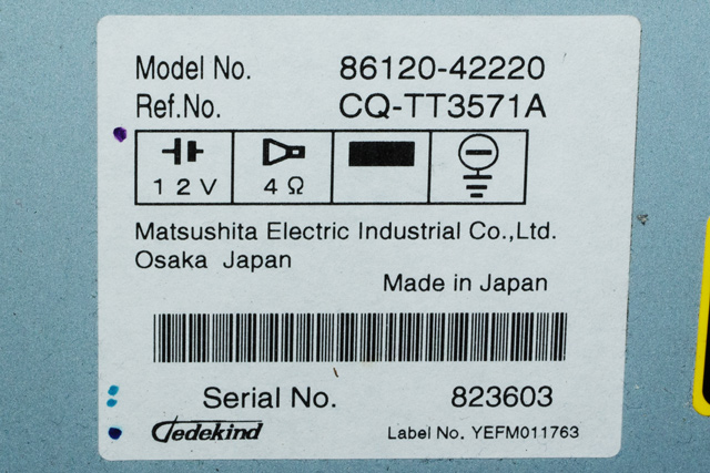 Bilstereo navigasjon til Toyota RAV4 2006-2009 (Type III, Fase 1)  (TOYOTA|86120-42220|)
