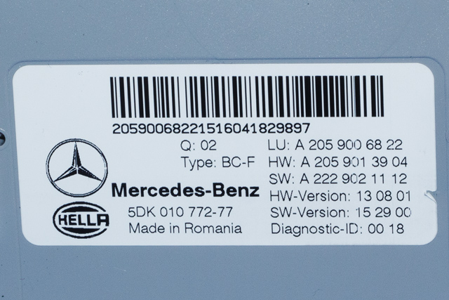 Styreenhet (SAM - Signal Acquisition Module) til Mercedes GLC 2015-2022 (X253) (X253) (MERCEDES|A 205 900 68 22|)