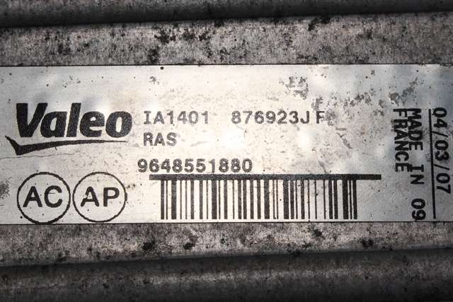 Intercooler til Citroën C4, Picasso 2006-2013 (Type I)  (VALEO|876923J-F|96 485518 80|)