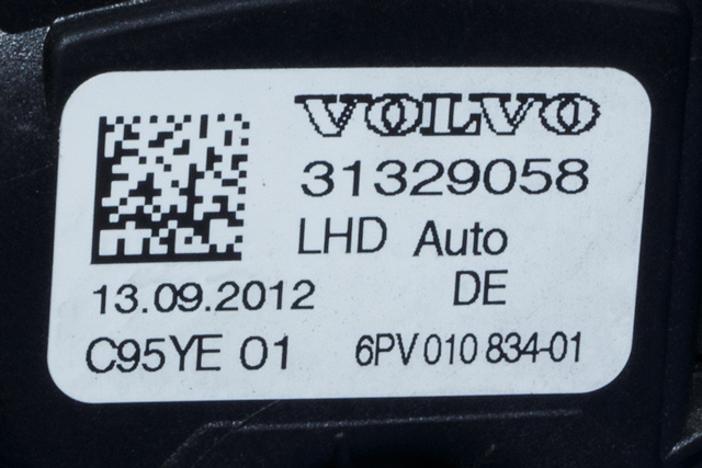 Pedal gass til Volvo V70 2007-2013 (Type III, Fase 1) (HELLA|6PV 010 834-01|31329058|)