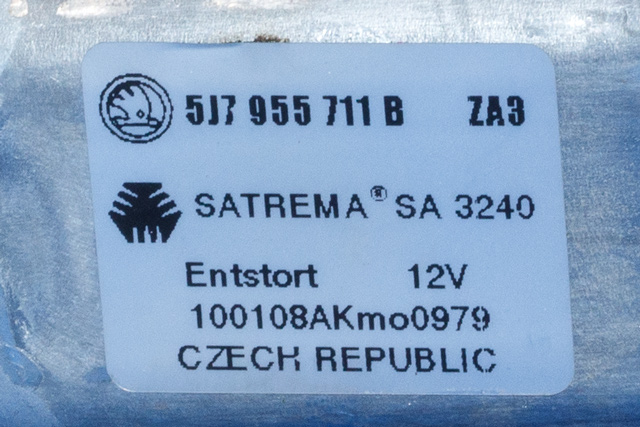 Viskermotor bakrute til Škoda Yeti 2009-2013 (Fase 1)  (VAG|5J7 955 711 B|)