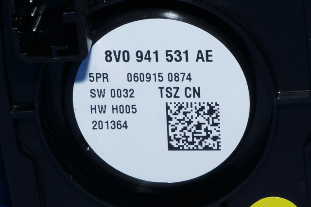 Bryter lys til Audi A3 2012-2016 (Type III, Fase 1) (VAG|8V0 941 531 AE|)