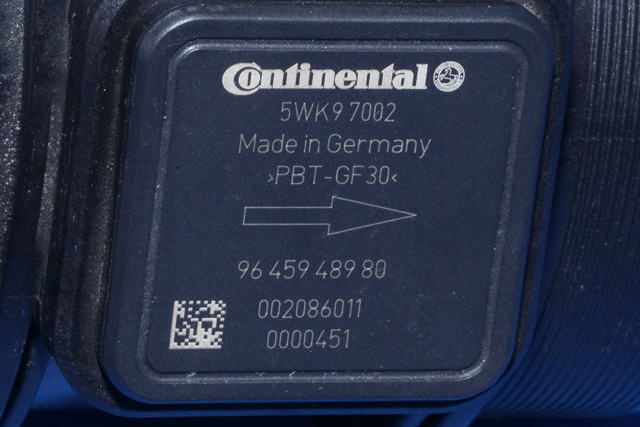 Luftmengde/luftmassemåler til Citroën C5 2008-2017 (Type II) (SIEMENS|5WK9 7002|96 459489 80|)