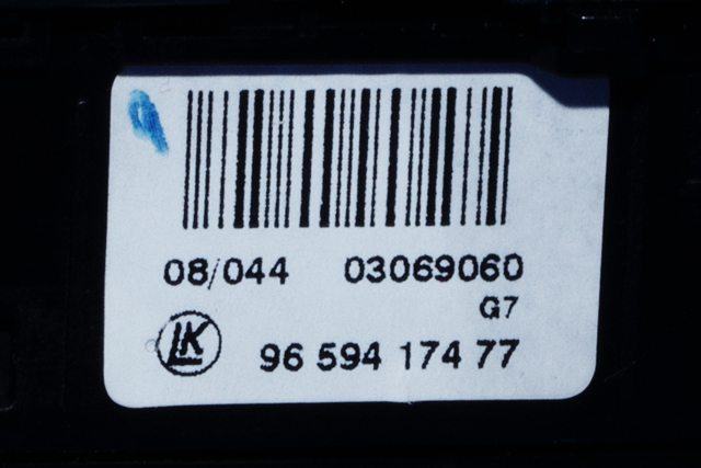 Bryter nødblink til Peugeot 308 2007-2011 (Type I, Fase 1)  (PEUGEOT|96 594174 77|)