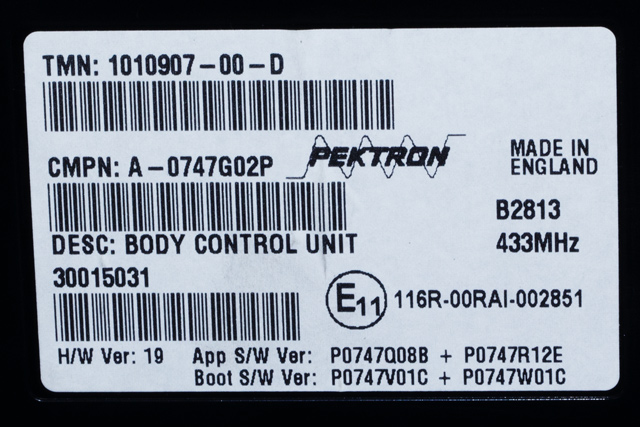 Styreenhet comfort (BCM) til Tesla Model S 2013-2016 (Fase 1) (TESLA|1010907-00-D|)