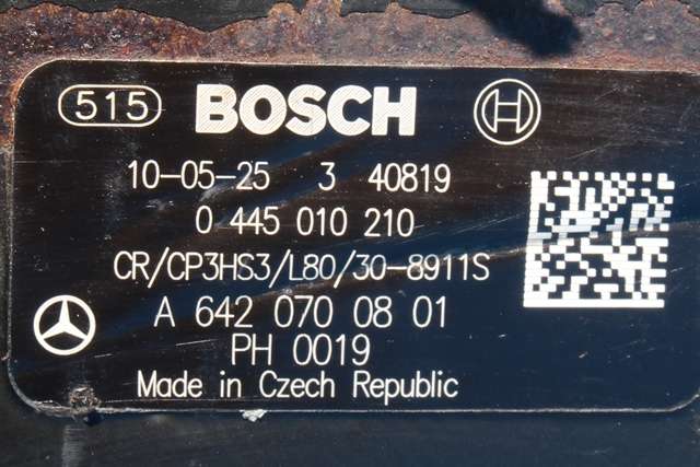 Dieselpumpe til Mercedes Sprinter 2006-2013 (Fase 1) (906) (906) (BOSCH|0 445 010 210|A 642 070 08 01|)